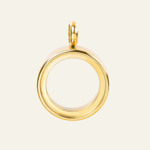 Medalhão pequeno liso dourado