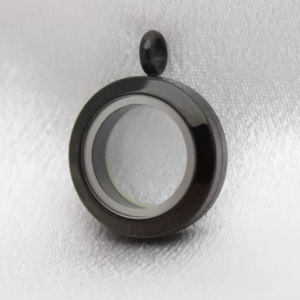 Medalhão mini liso preto