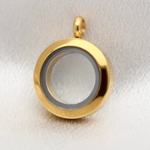 Medalhão mini dourado liso