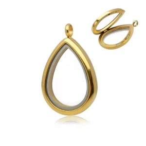 Medalhão gota dourado