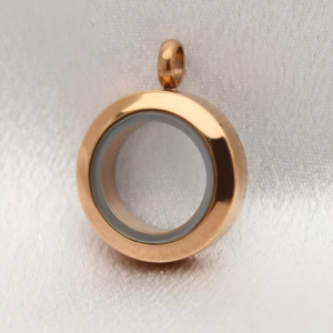 Medalhão mini liso rose