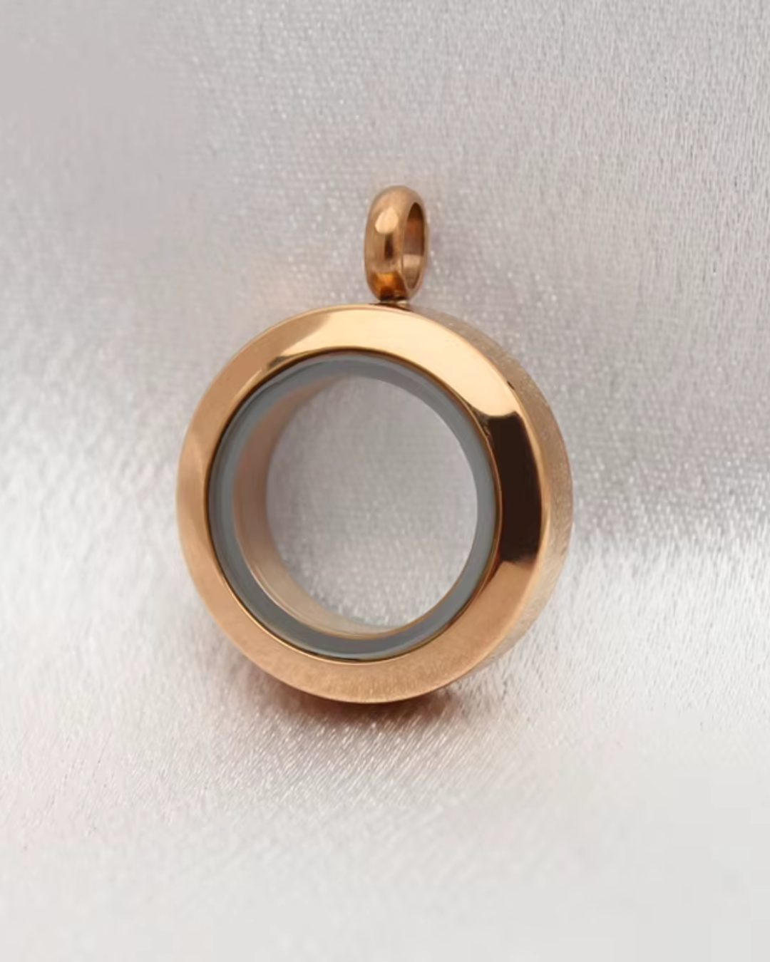 Medalhão mini liso rose