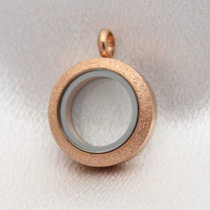 Medalhão mini rose brilhante