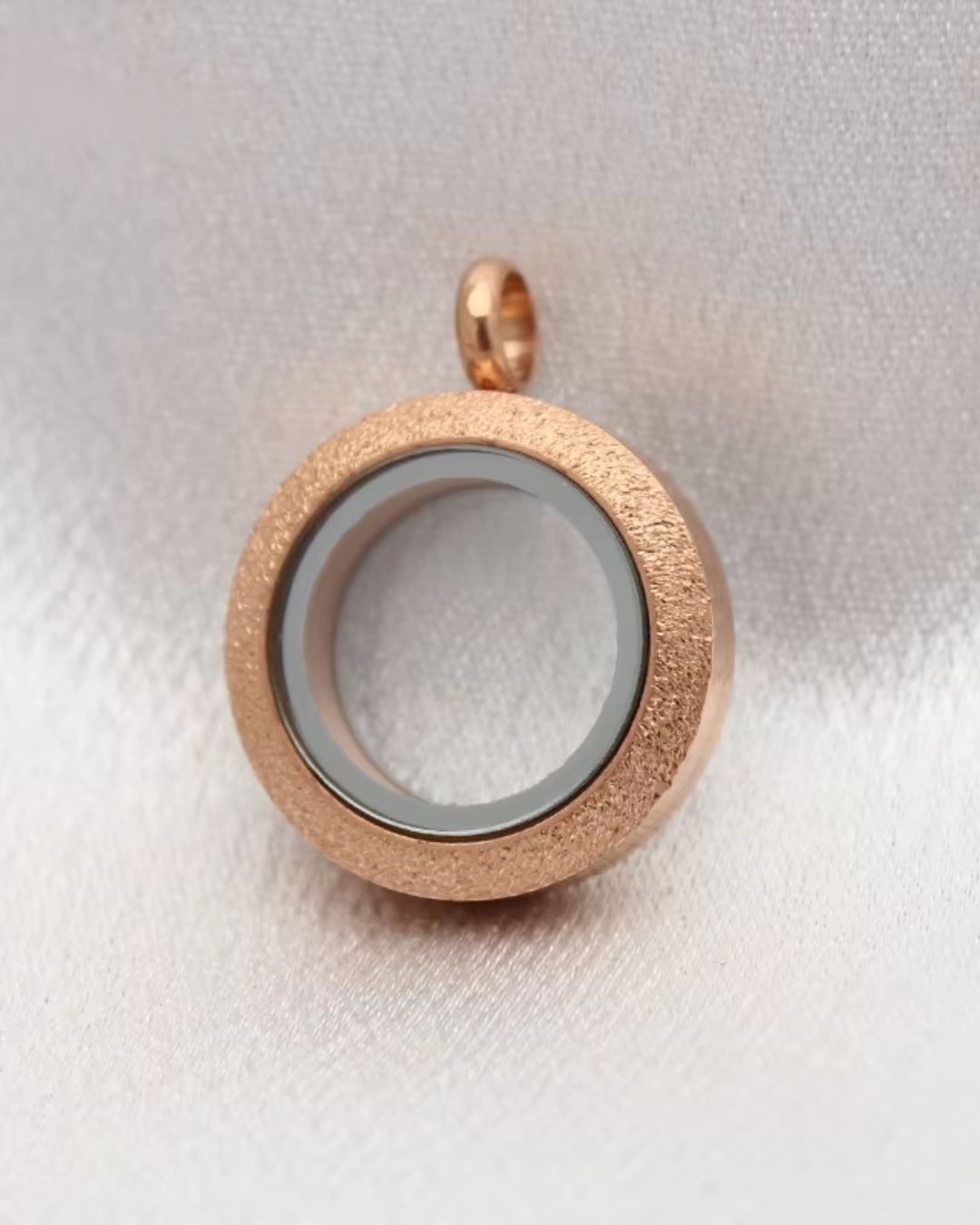 Medalhão mini rose brilhante