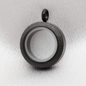 Medalhão mini preto brilhante