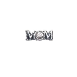 Charm Mom Prateado com Pedra