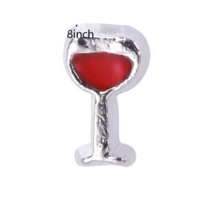 Charm Taça de Vinho Prateada