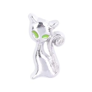 Charm Gatinho Prateado