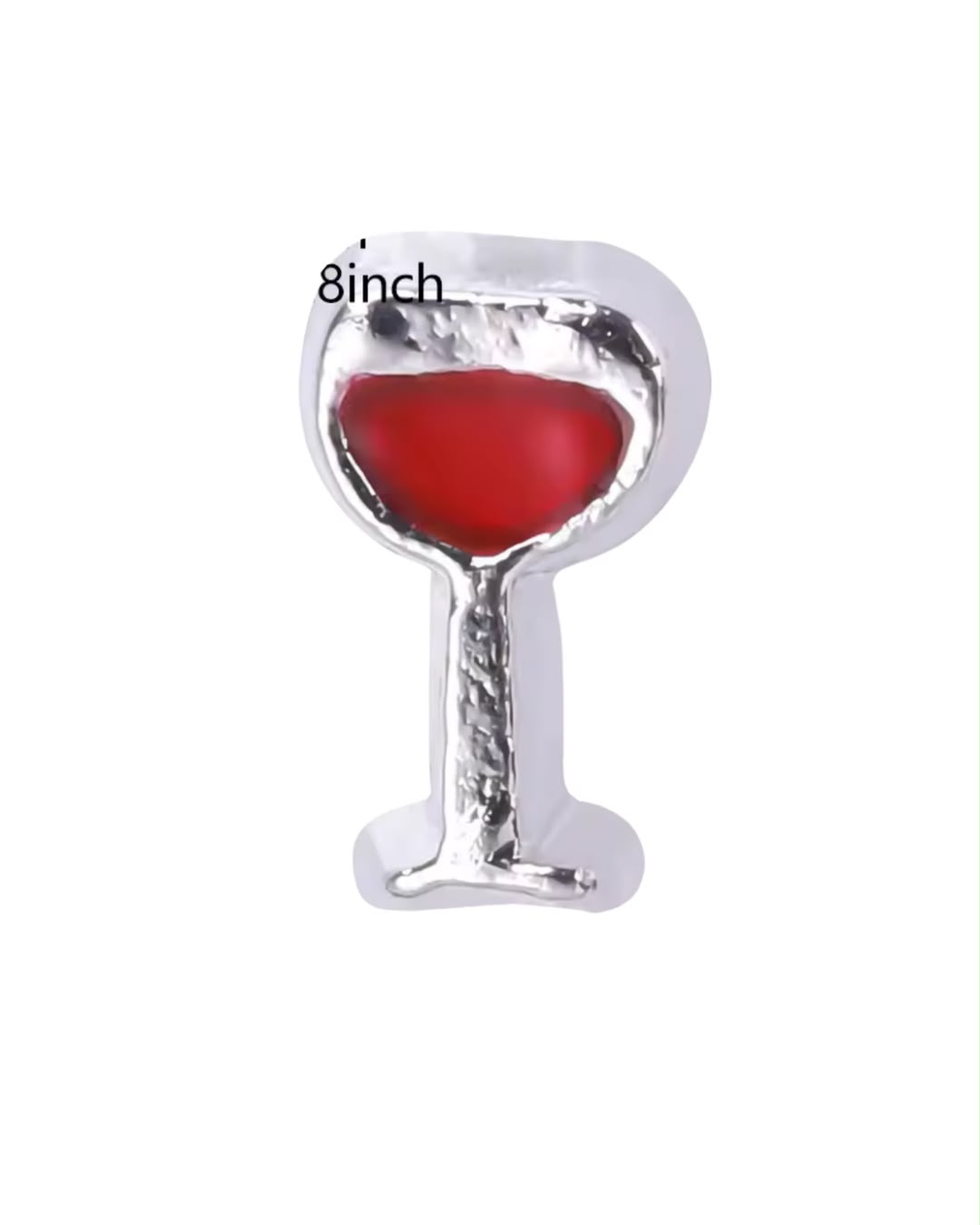 Charm Taça de Vinho Prateada